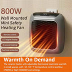 Faster Mini Heater for Home Small Bathroom Heating Fans Wall Mounted PTC Ceramic Electric Heater with Remote Control Household