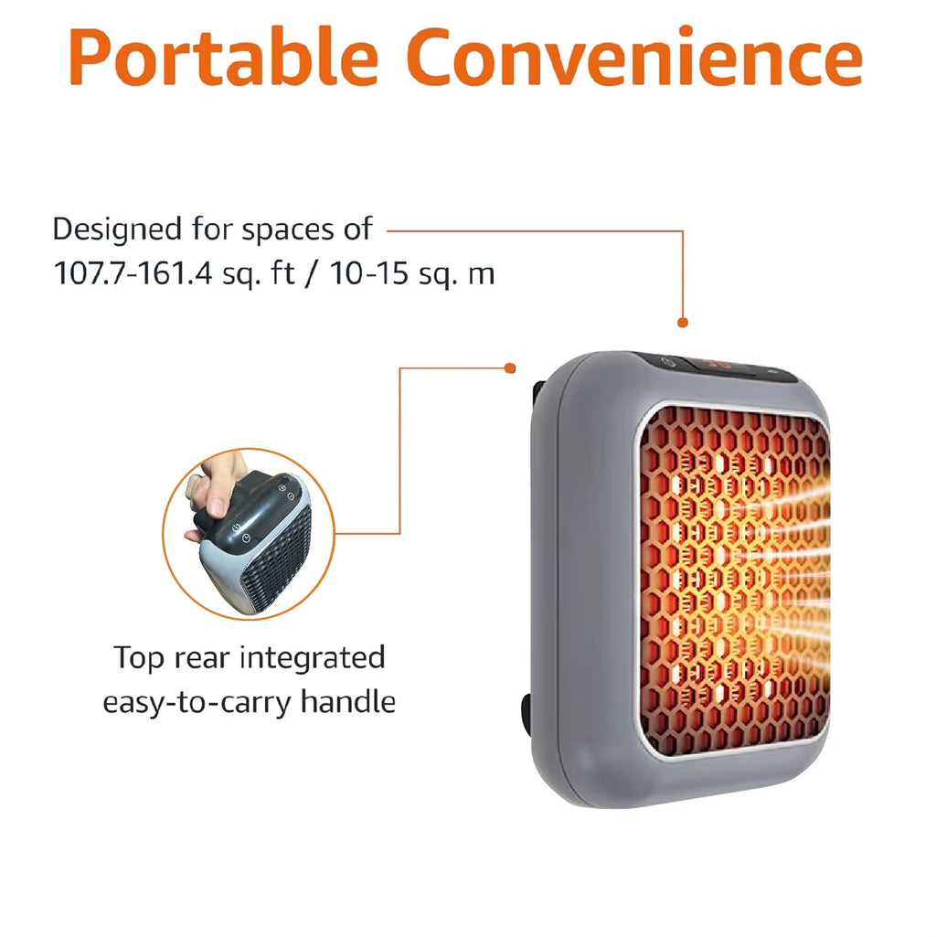 Faster Mini Heater for Home Small Bathroom Heating Fans Wall Mounted PTC Ceramic Electric Heater with Remote Control Household