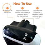 Faster Mini Heater for Home Small Bathroom Heating Fans Wall Mounted PTC Ceramic Electric Heater with Remote Control Household